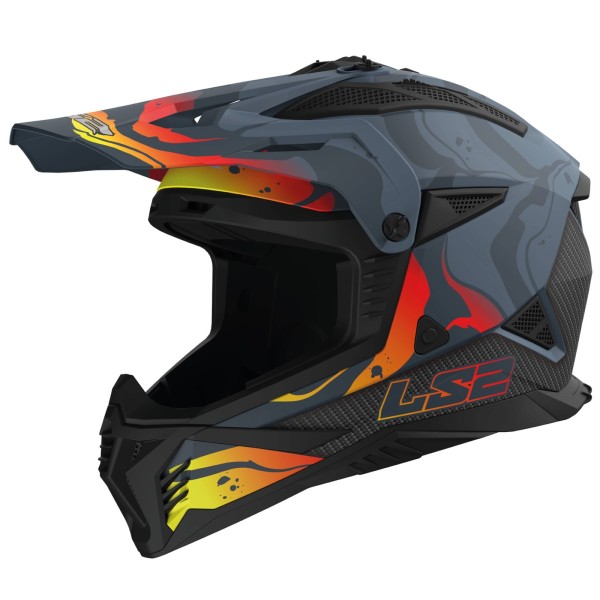 LS2 MX708 Fast-2 Off Road Crash Helmet Duck Wash Dark Grey