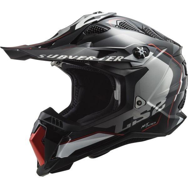 LS2 MX700 Subverter Evo-2 Off Road Crash Helmet Arched Black, Silver & Titanium