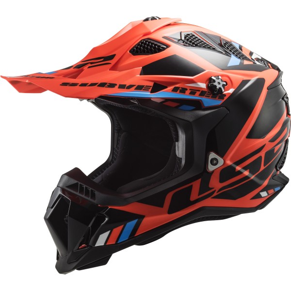 LS2 MX700 Subverter Evo-2 Off Road Crash Helmet Stomp Fluorescent Orange