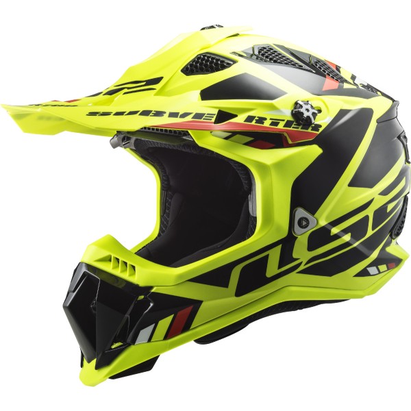 LS2 MX700 Subverter Evo-2 Off Road Crash Helmet Stomp Hi-Vis Yellow