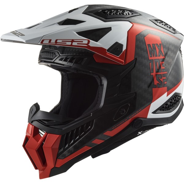 LS2 MX708C X-Force 2 Off Road Crash Helmet Victory Red & White