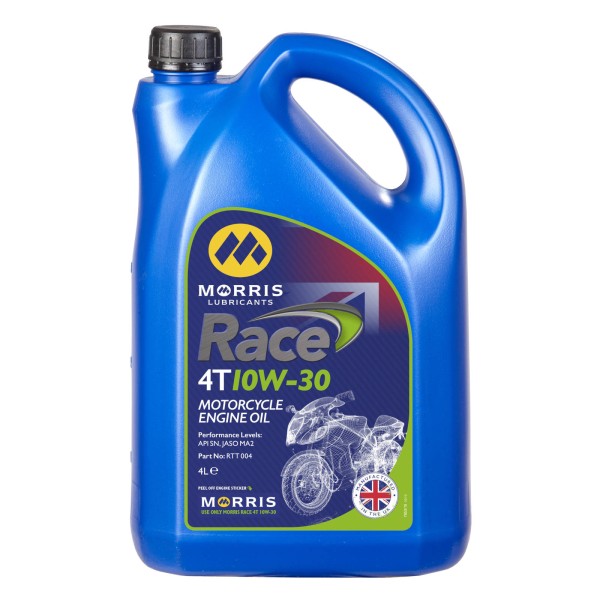Morris Lubricants Race 4T SAE10W-30 Fully Synthetic Motorcycle Engine Oil, 4 Litre Can