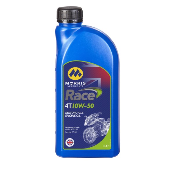 Morris Lubricants Race 4T SAE10W-50 Fully Synthetic Motorcycle Engine Oil, 1 Litre Bottle