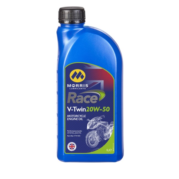 Morris Lubricants Race 4T SAE20W-50 V-Twin Multigrade Engine Oil, 1 Litre Bottle