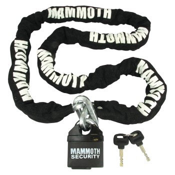 New Old Stock Mammoth Security 10mm Motorcycle Chain & Shackle lock, 1.8M New Old Stock Mammoth Security 10mm Motorcycle Chain & Shackle lock, 1.8M