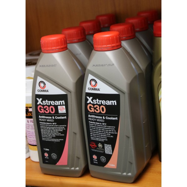 Comma G30 XStream Coolant, Ready Mixed, 1 Litre Bottle