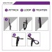 Oxford Products Self-tensioning Luggage Straps D-Ring Fastener, Black 26mm x 1.2m