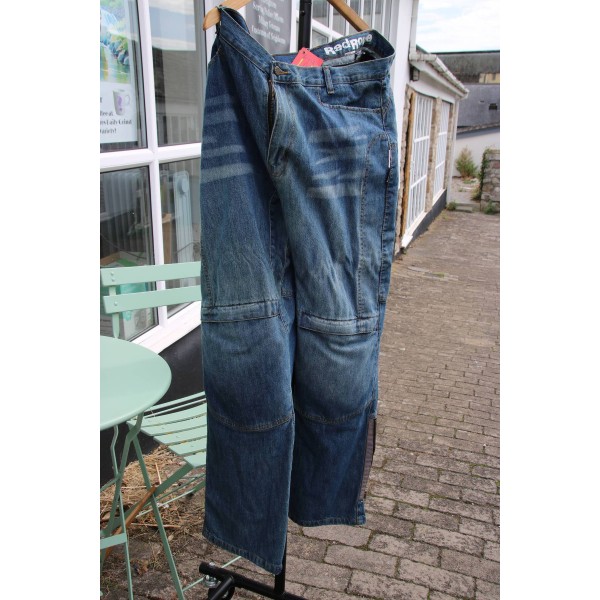 Air Ambulance Donation REd Route Denim Motorcycle Jeans Size 36 UK