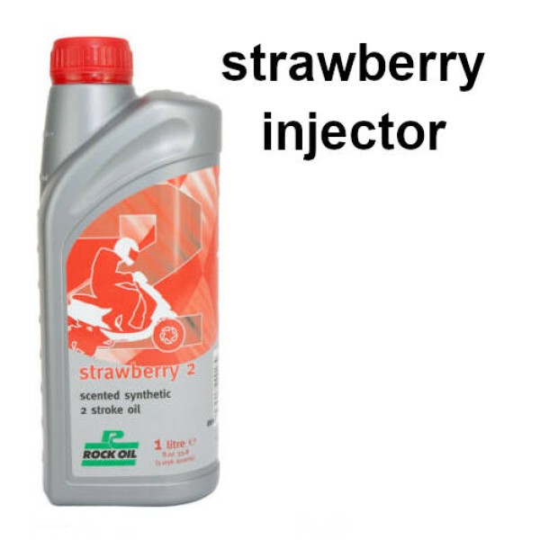 Rock Oil Strawberry 2 Stroke Injector 1 Litre