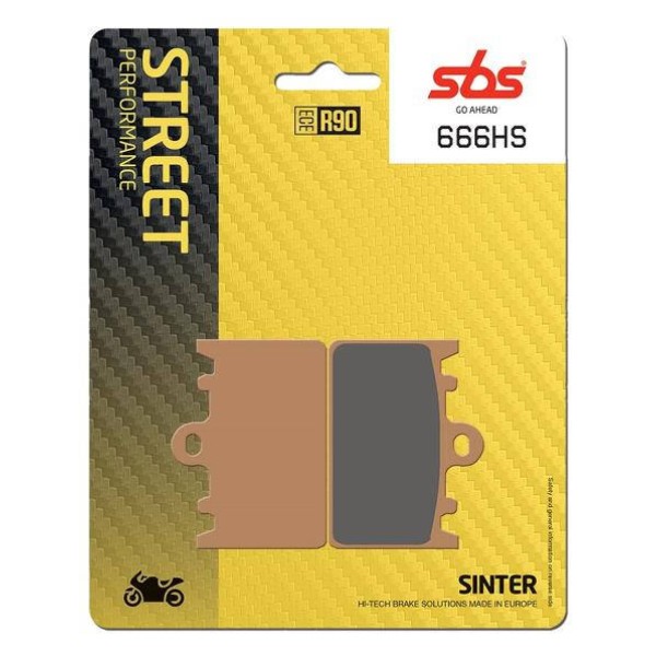 SBS Brake Pad 666HS Front Sintered Brake Pads for Pretech 4 Piston Caliper