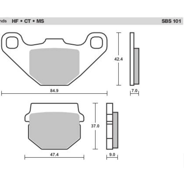 SBS Brake Pads  101 Series