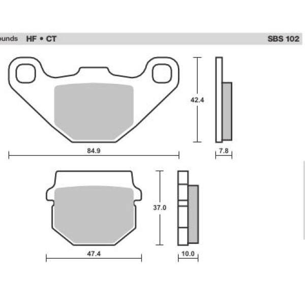 SBS Brake Pads  102 Series