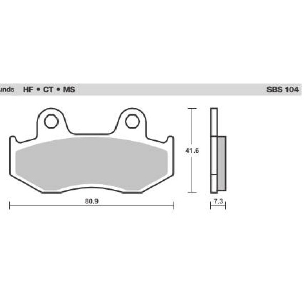 SBS Brake Pads  104 Series