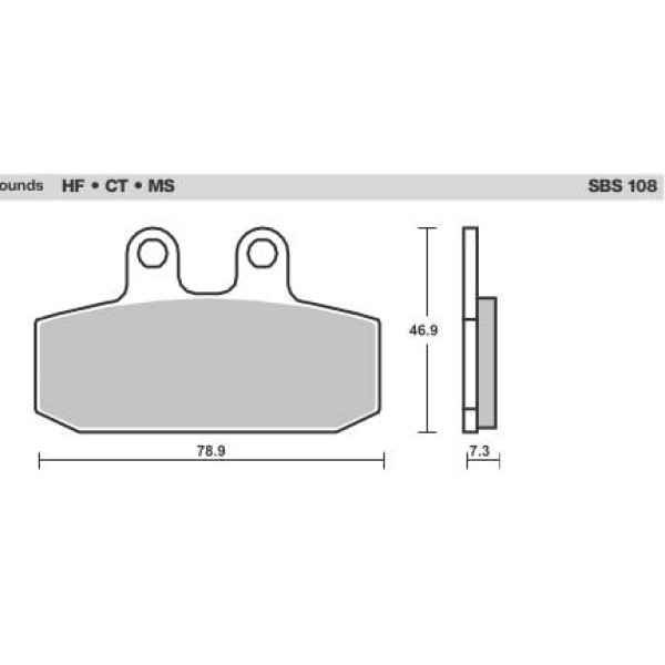 SBS Brake Pads  108 Series