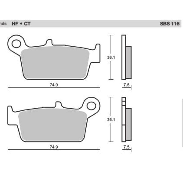 SBS Brake Pads  116 Series