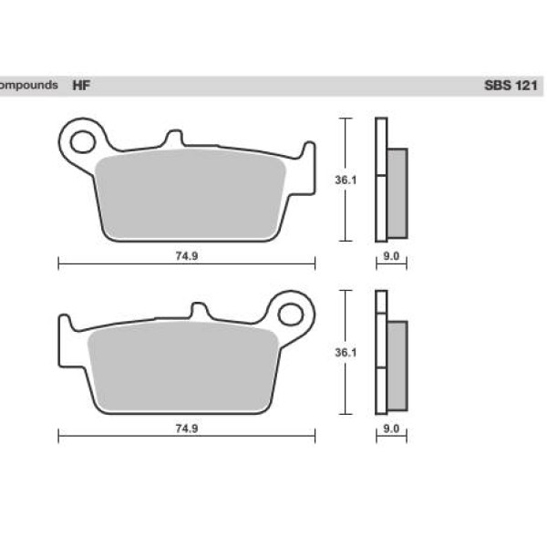 SBS Brake Pads  121HF