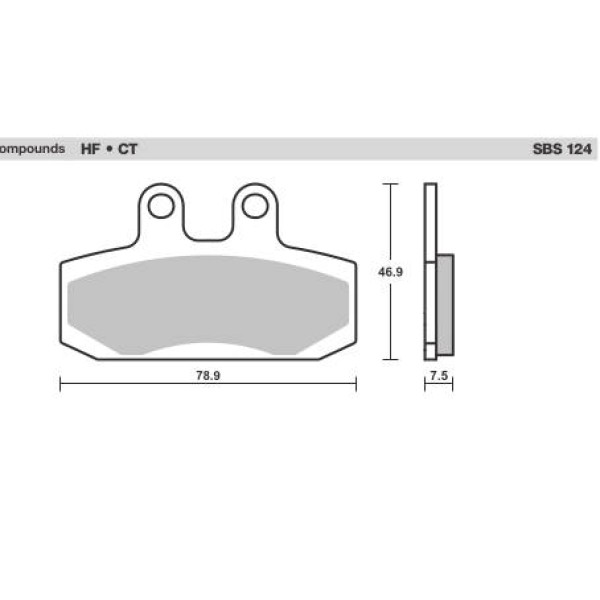 SBS Brake Pads  124 Series