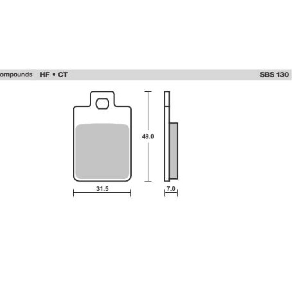 SBS Brake Pads  130 Series