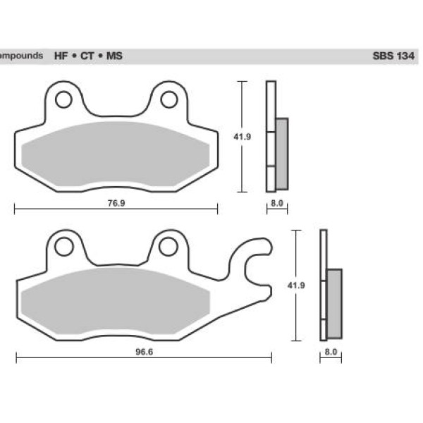 SBS Brake Pads  134 Series