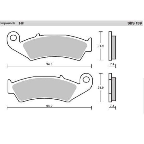 SBS Brake Pads  139 Series