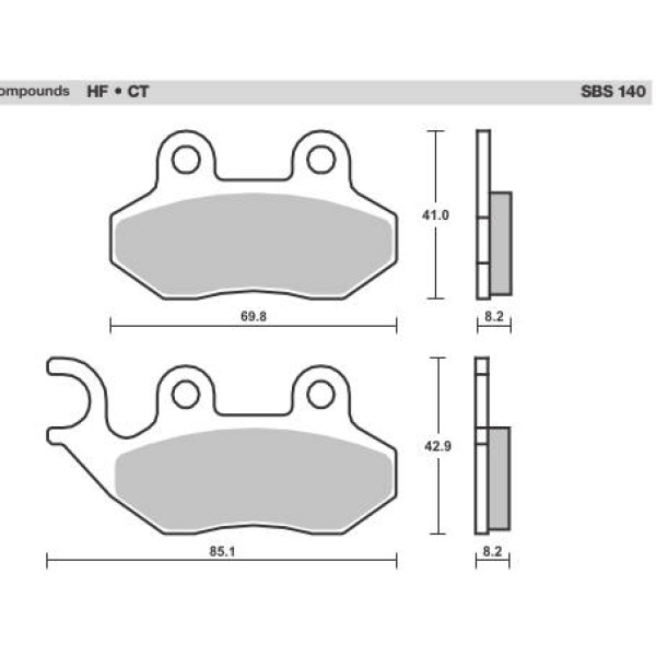 SBS Brake Pads  140 Series