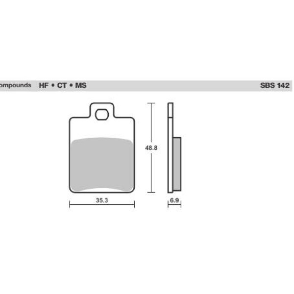 SBS Brake Pads  142 Series