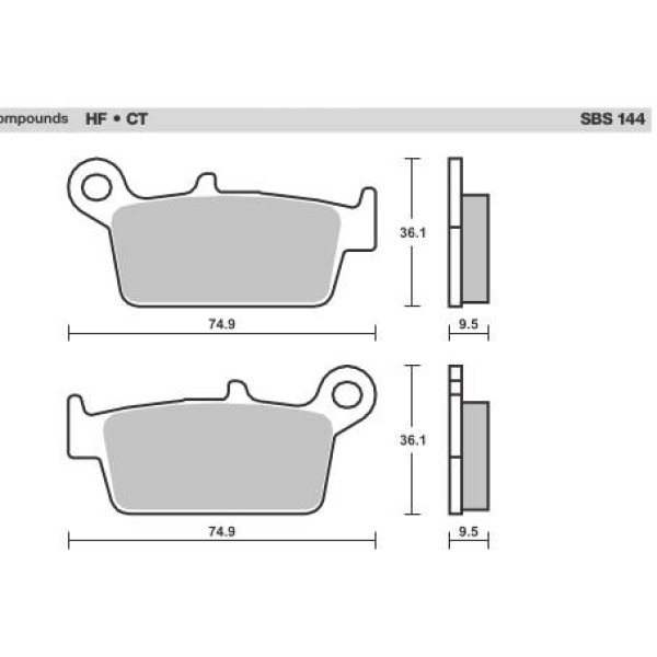 SBS Brake Pads  144 Series