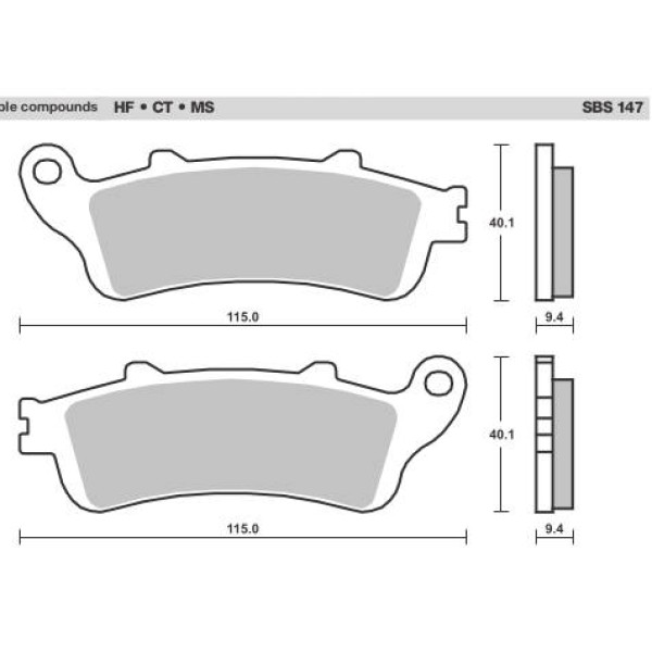 SBS Brake Pads  147 Series