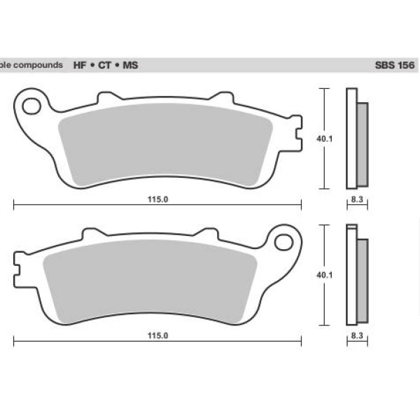 SBS Brake Pads  156 Series