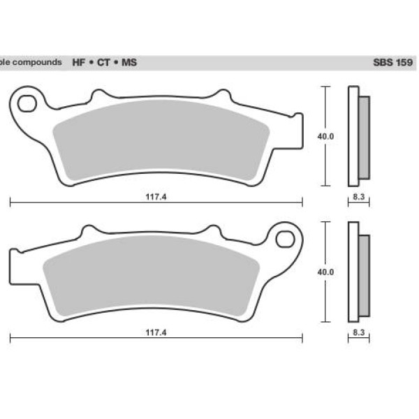 SBS Brake Pads  159 Series