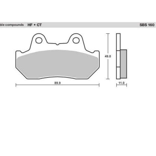 SBS Brake Pads  160 Series