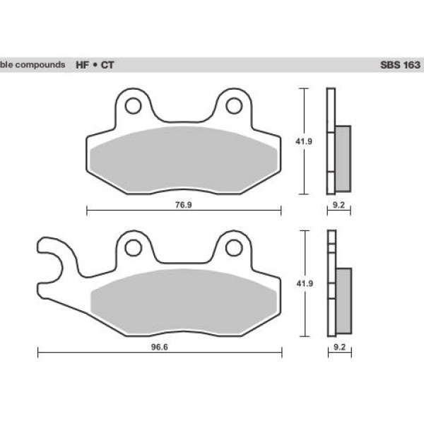 SBS Brake Pads  163 Series