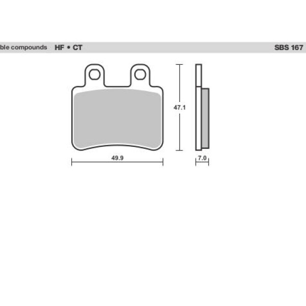 SBS Brake Pads  167 Series