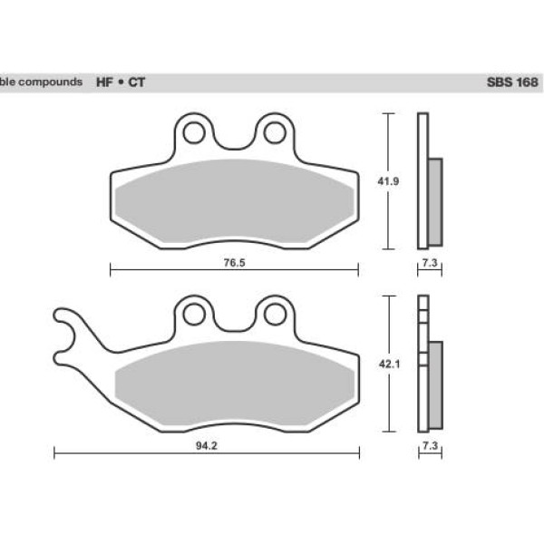 SBS Brake Pads  168 Series