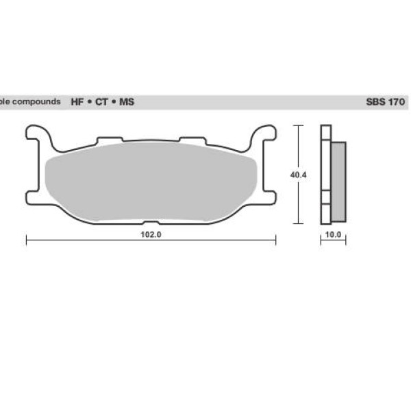 SBS Brake Pads  170 Series