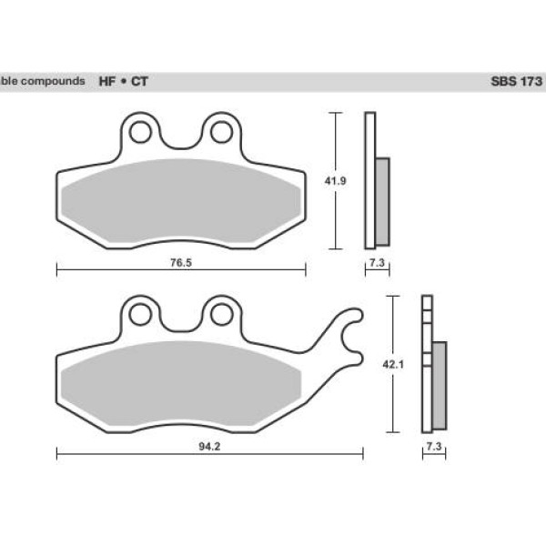 SBS Brake Pads  173 Series