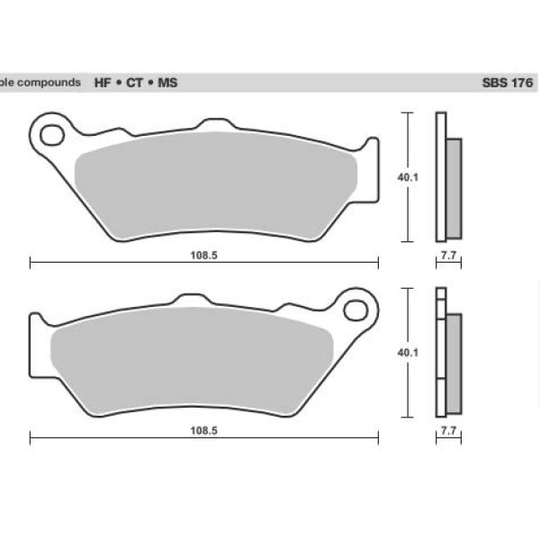 SBS Brake Pads  176 Series