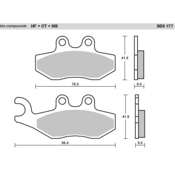 SBS Brake Pads  177 Series