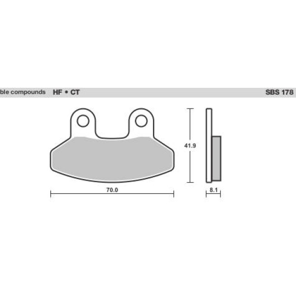 SBS Brake Pads  178 Series