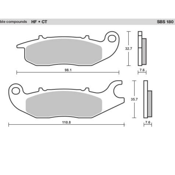 SBS Brake Pads  180 Series