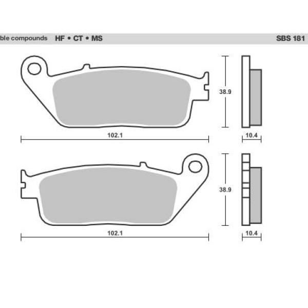 SBS Brake Pads  181 Series