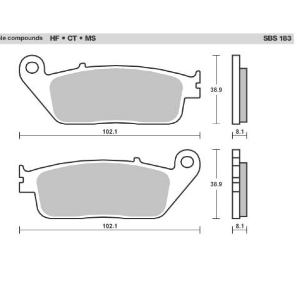 SBS Brake Pads  183 Series