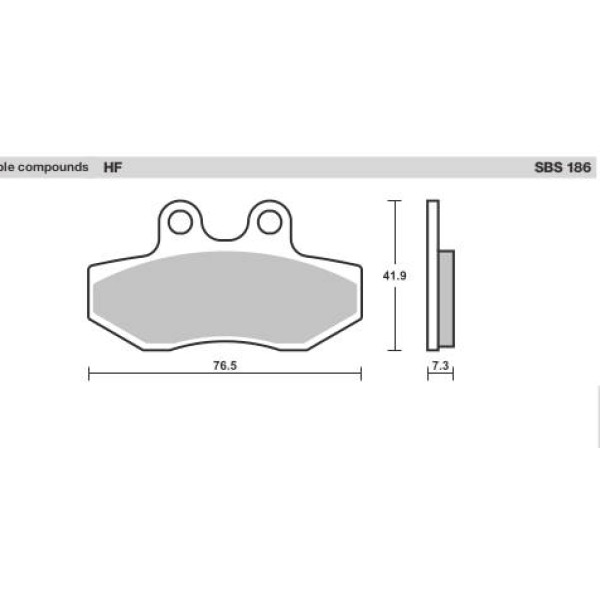 SBS Brake Pads  186 Series