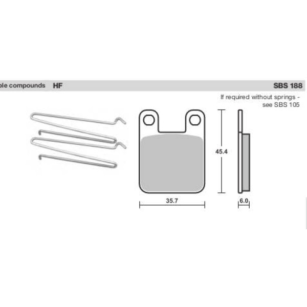 SBS Brake Pads  188 Series