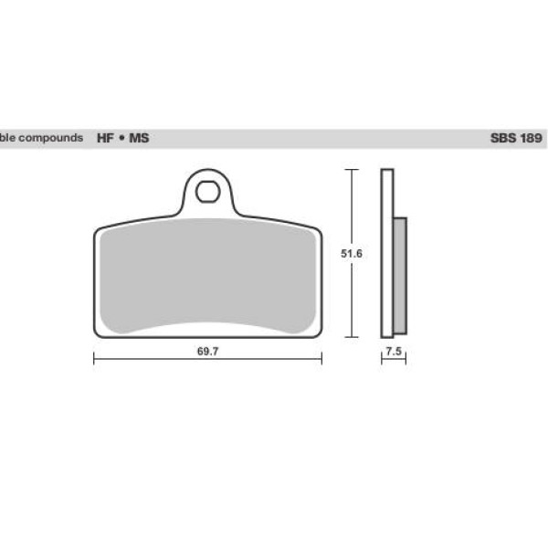 SBS Brake Pads  189 Series