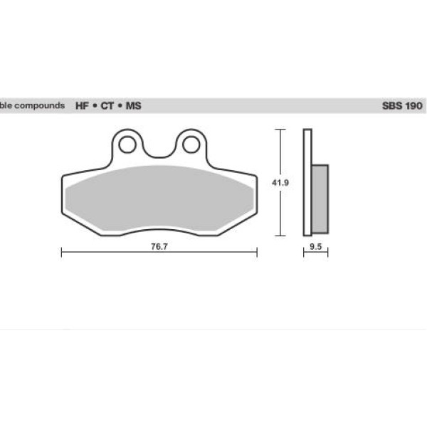 SBS Brake Pads  190 Series