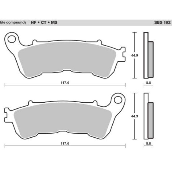 SBS Brake Pads  192 Series