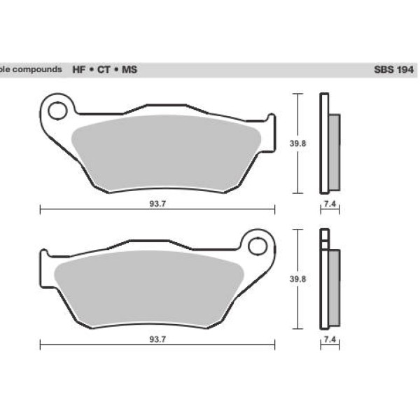 SBS Brake Pads  194 Series