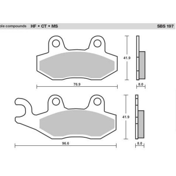 SBS Brake Pads  197 Series