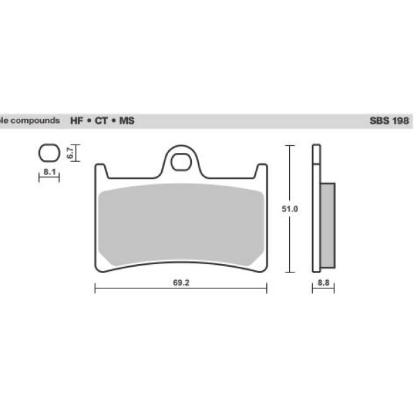 SBS Brake Pads  198 Series